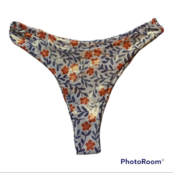 ROMWE Floral V High Cut Bikini Bottom - Picture 1 of 5